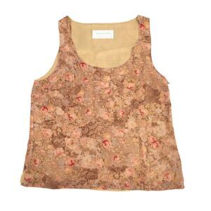 Sportalm Kitzbühel Floral Print Sleeveless Blouse Size 36 Womens Cream Pink Tank